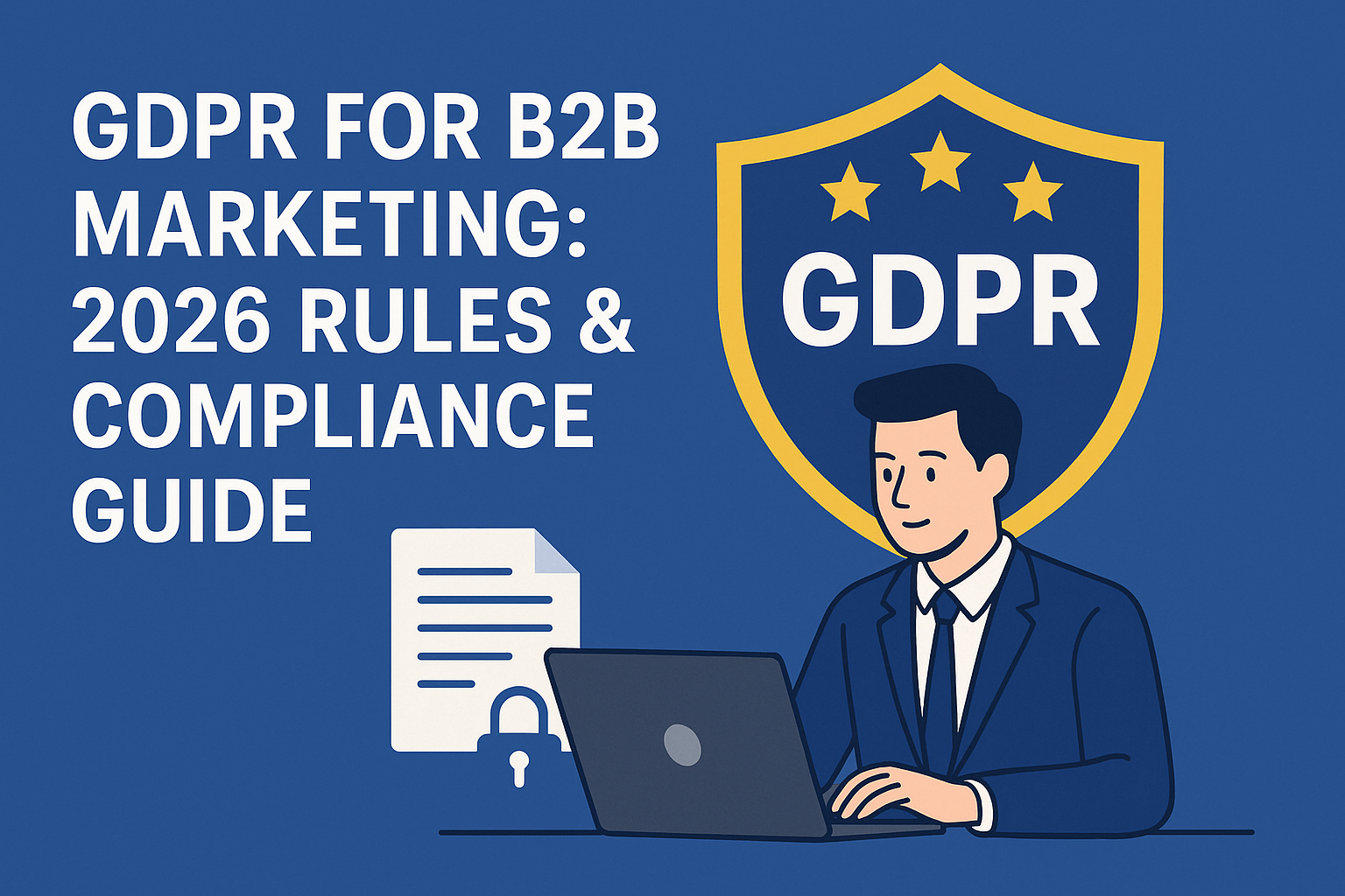 Infographic showing GDPR for B2B marketing rules and compliance guide